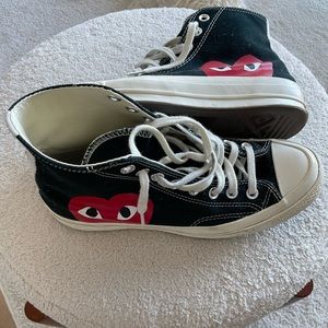 Converse x Comme des Garçons PLAY chucks in Black